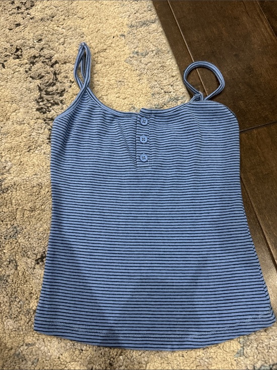 Edikted Tops - Edikted Light Blue Striped Button-Front Cami